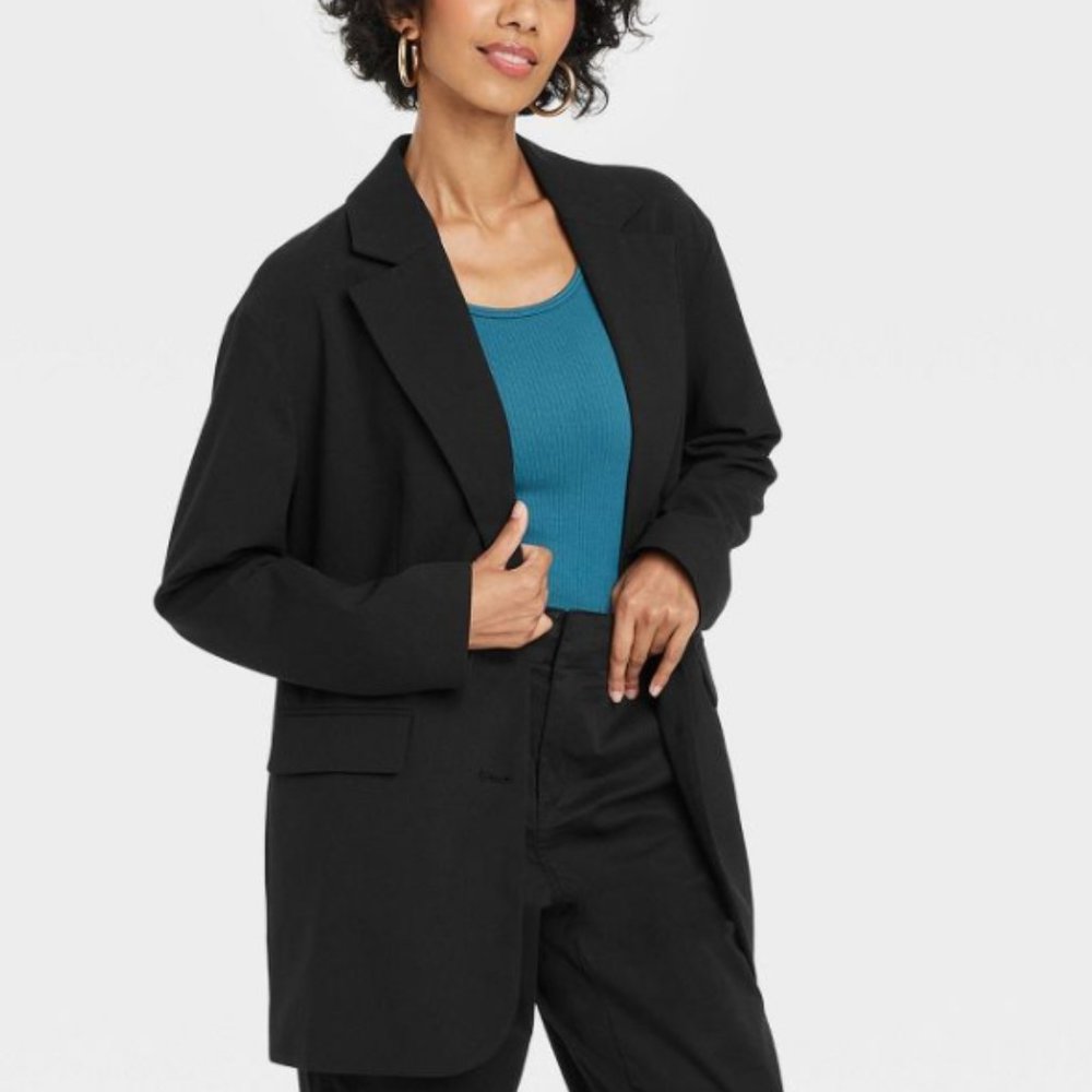 Women's Oversized Black Blazer